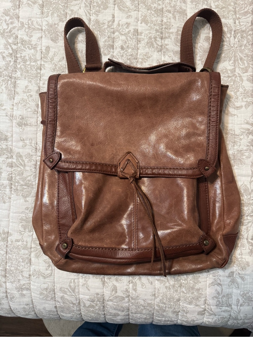 Women's Brown Leather Convertible Backpack - Classic Everyday Tote Brand:The Sak